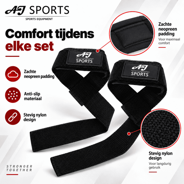 Lifting straps AJ-Sports - Afbeelding 3