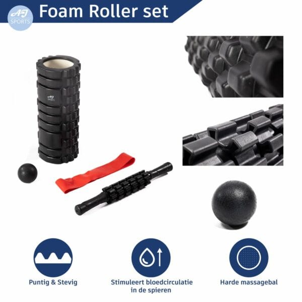 Foam roller set 4 delig infographic cult