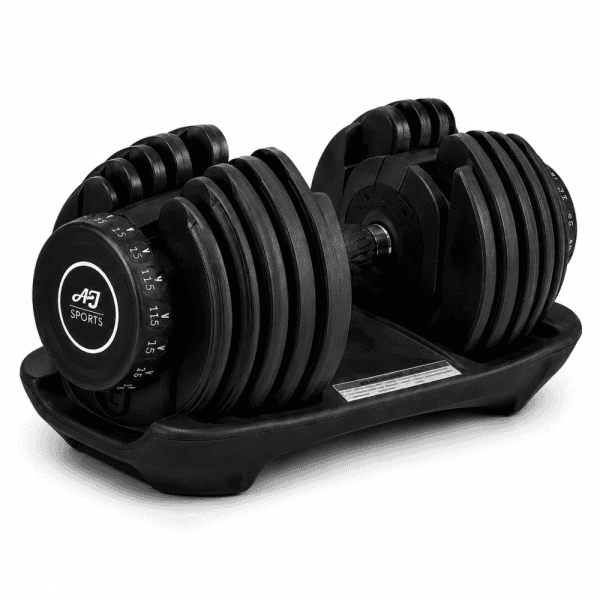 Verstelbare dumbbell 24kg Zwart (Per stuk)