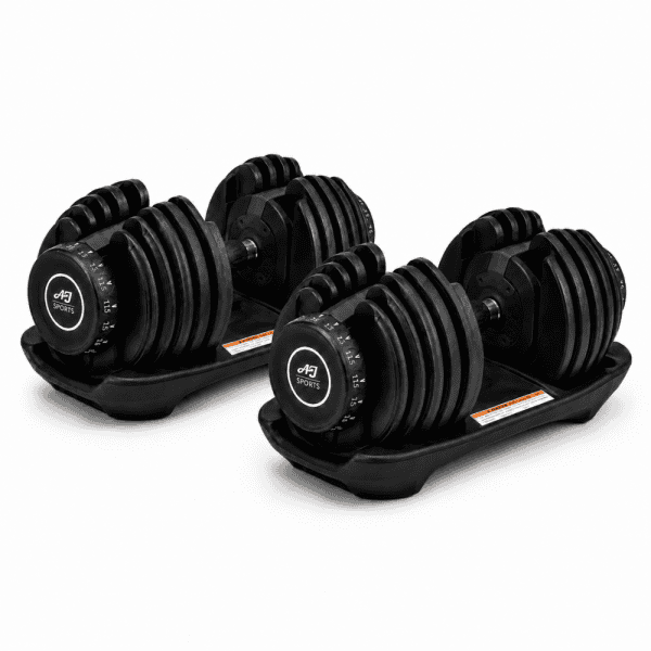 Verstelbare dumbbell 24kg Zwart (Per stuk) - Afbeelding 8