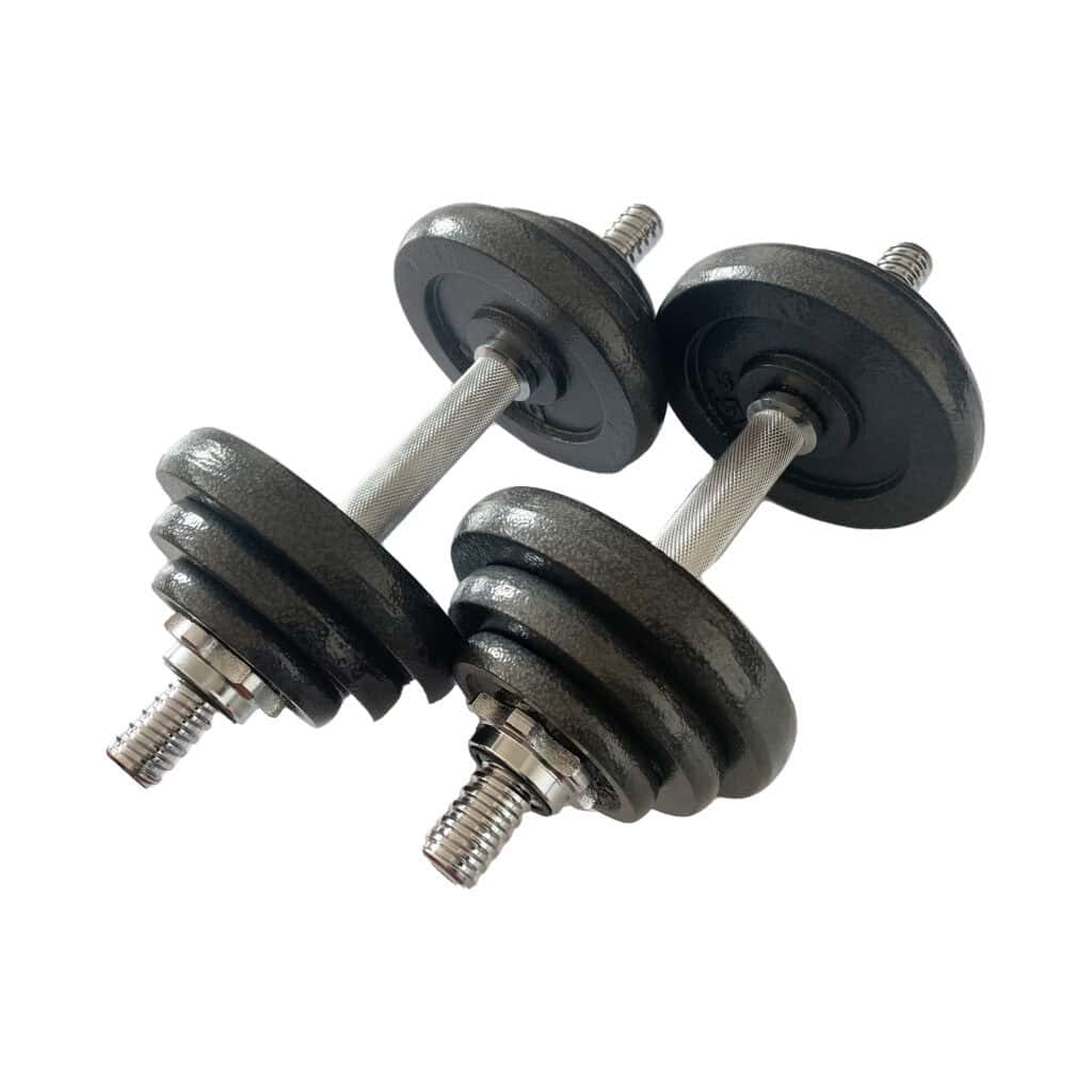 Verstelbare dumbell 2x 10KG vooraanzicht