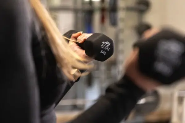 Bicep curl close up