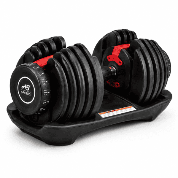 Verstelbare Dumbbell 24 kg Rood (Per stuk) | AJ-Sports 15-in-1