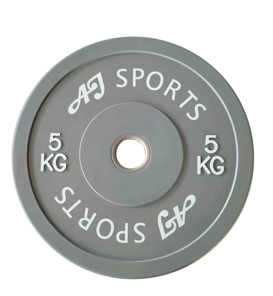 Halterschijf 5KG rubber grijs