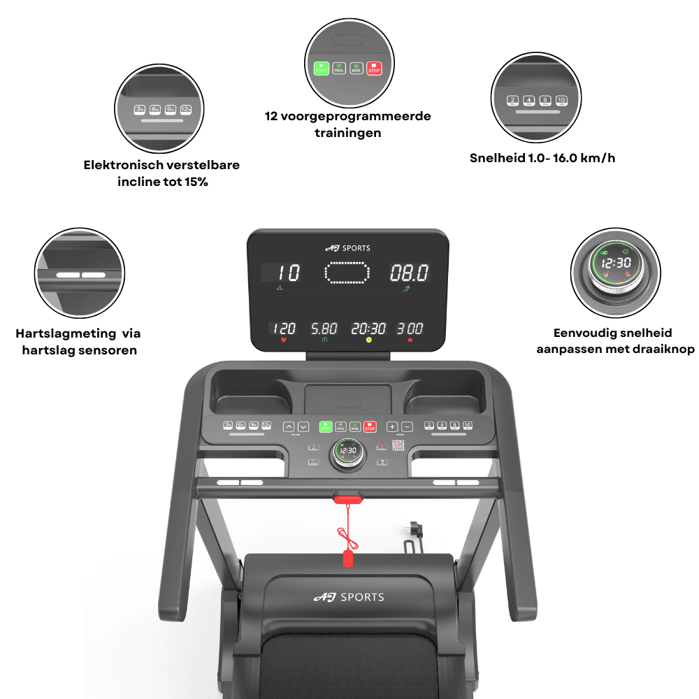 Loopband met hellingsfunctie AJ-7008 - Afbeelding 2