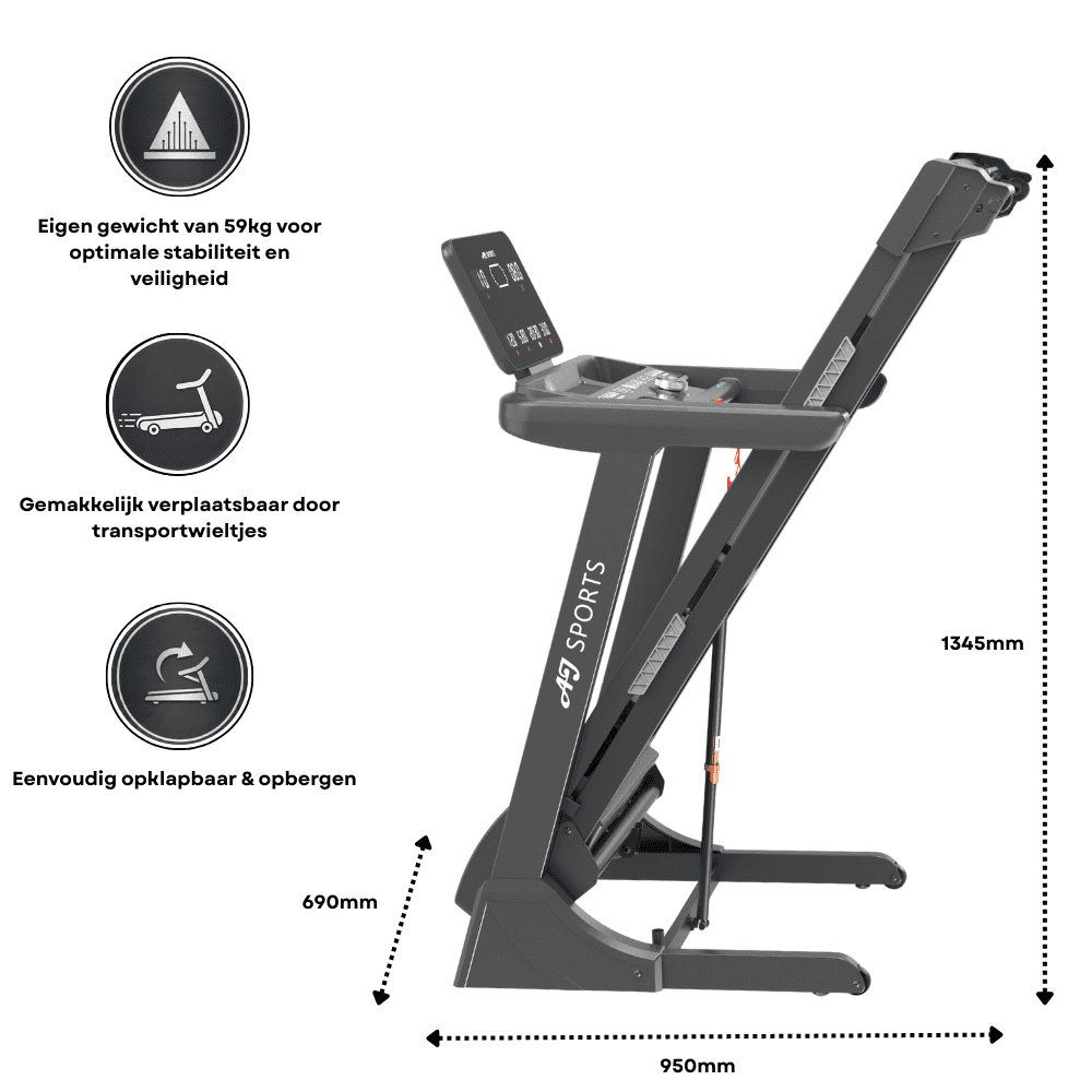 Loopband met hellingsfunctie AJ-7008 - Afbeelding 3