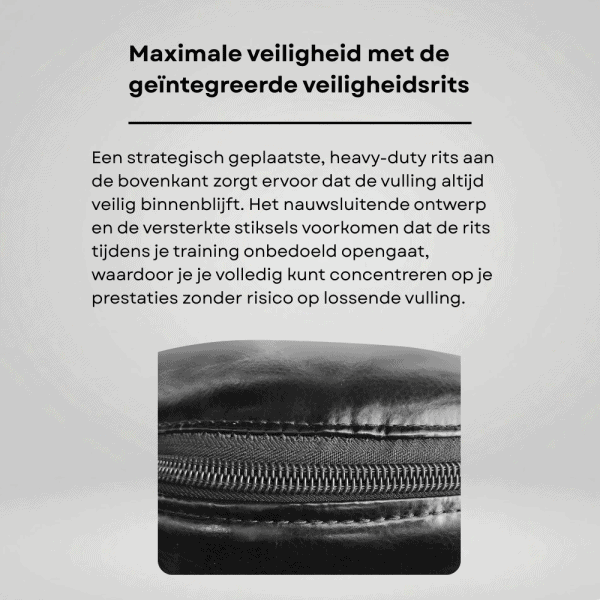 Informatie over de veiligheid van de rits van een hangende bokszak