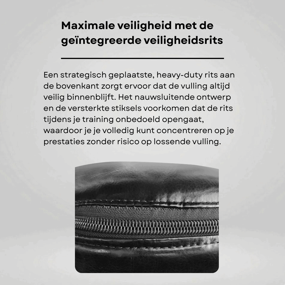 Informatie over de veiligheid van de rits van een hangende bokszak