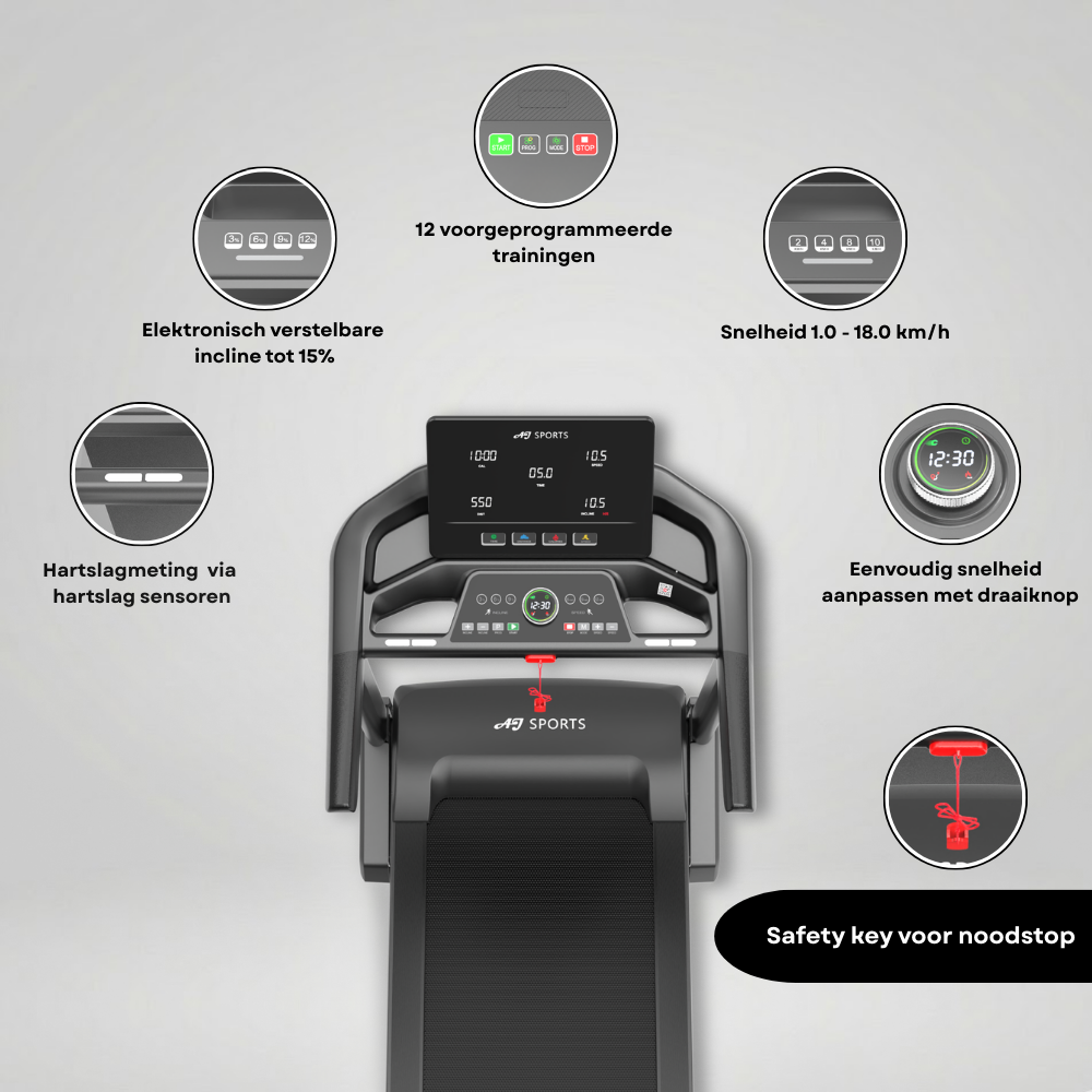 Interactieve loopband met incline AJ-9005 - Afbeelding 2