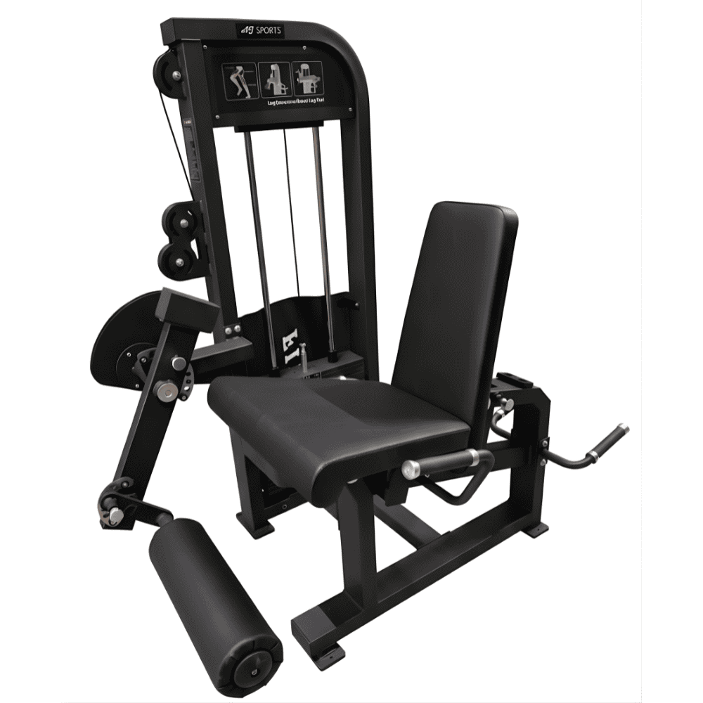 vooraanzicht zwarte leg extension