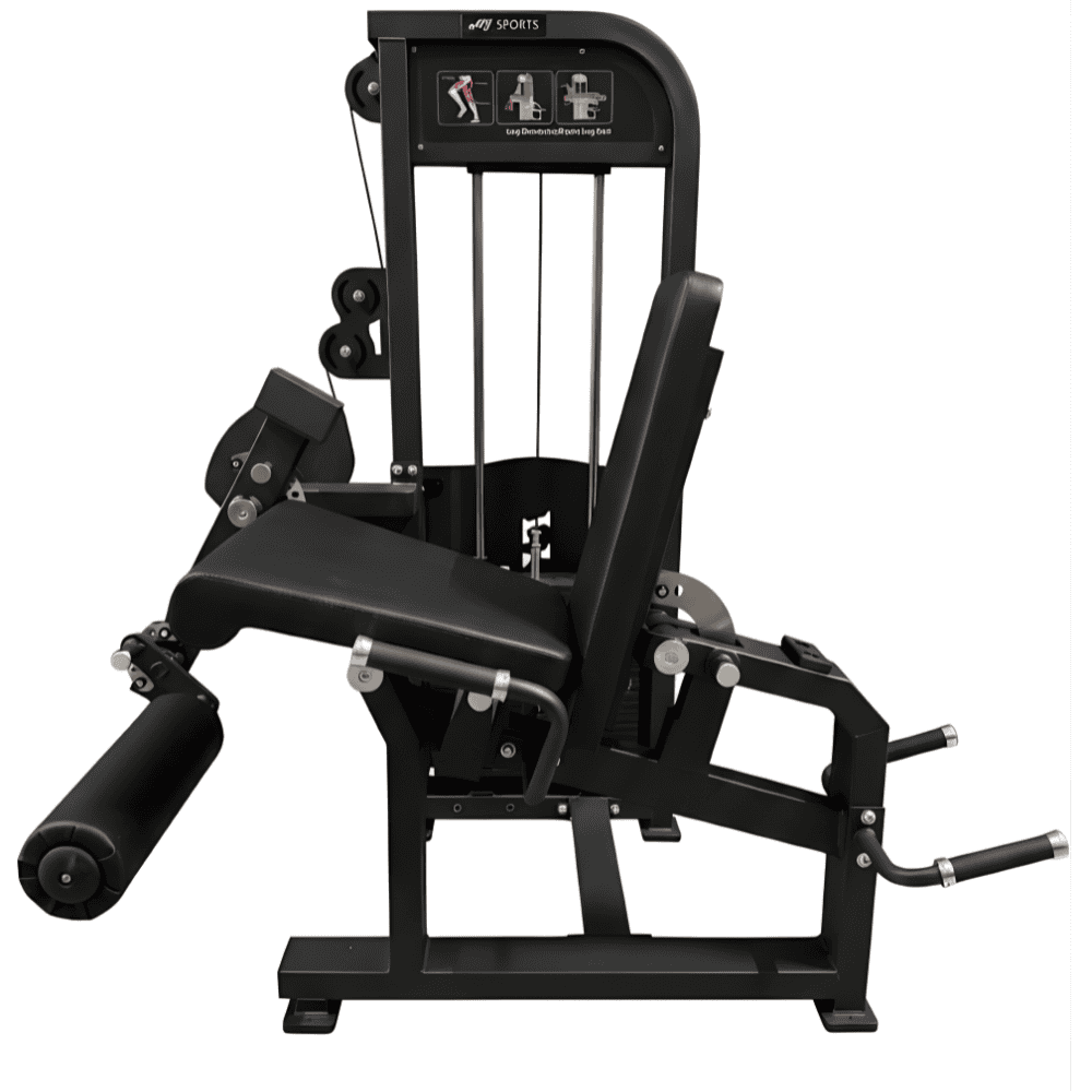 Zijaanzicht zwarte leg extension