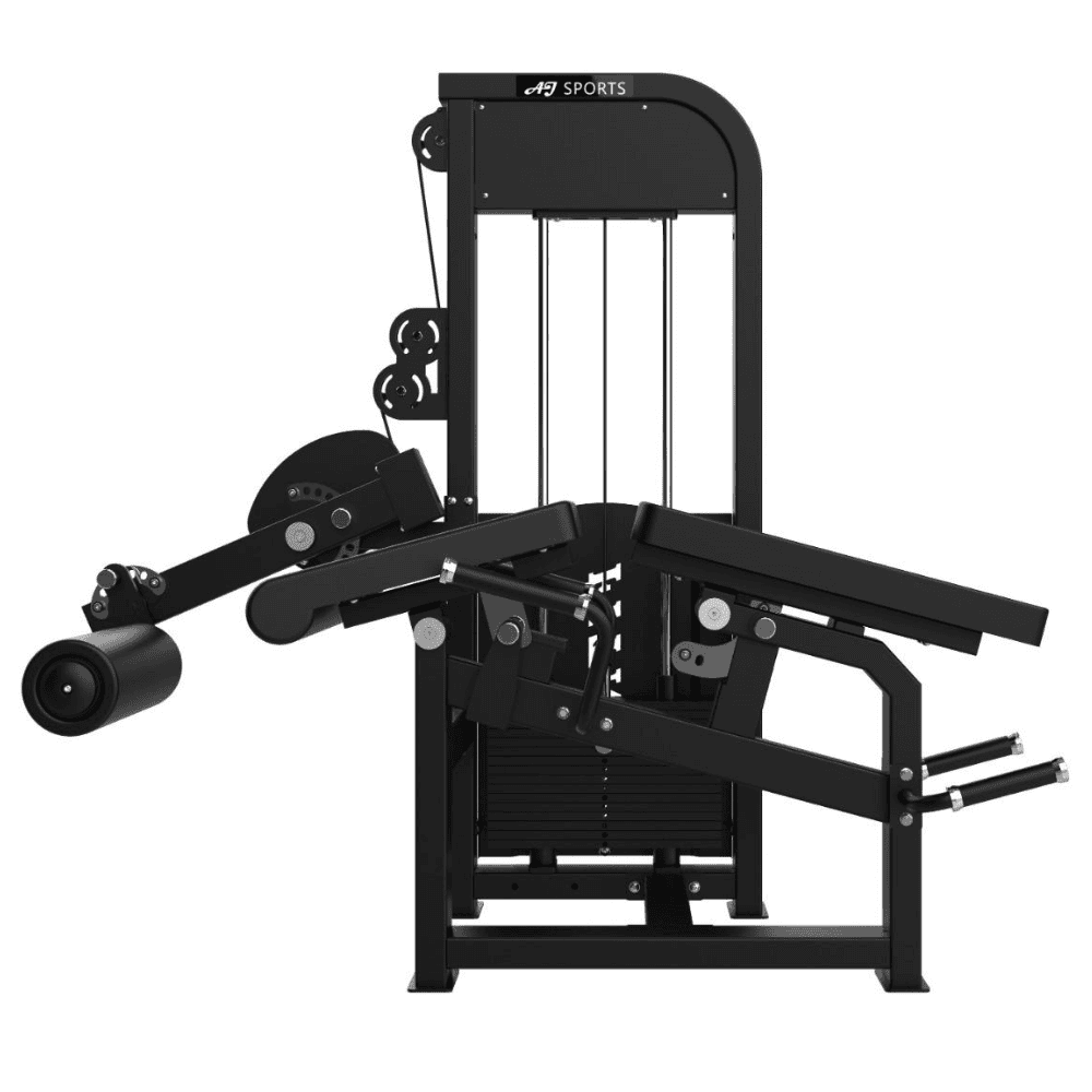 Zijaanzicht zwarte leg curl