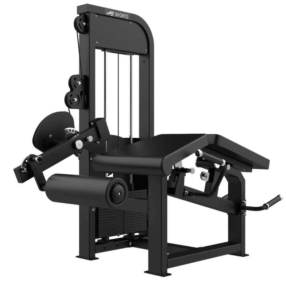 Vooraanzicht zwarte leg curl