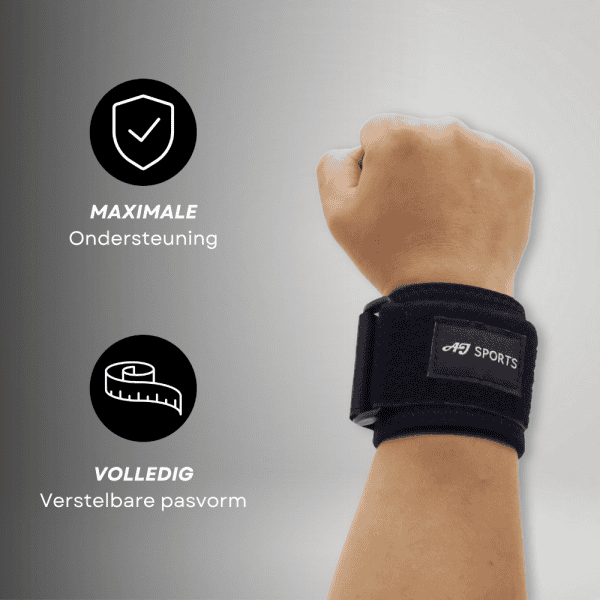 Infographic van elastische wrist wraps van AJ-Sports