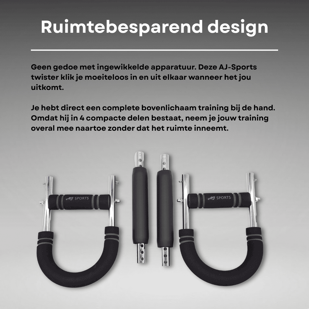 Ruimtebesparend design van de power twister van AJ-Sports