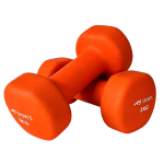 Vinyl dumbbell set 3kg van AJ-Sports in het oranje