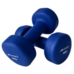 Vinyl dumbbell set 4kg van AJ-Sports in het blauw
