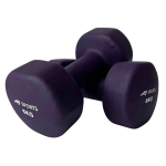 Vinyl dumbbell set 6kg van AJ-Sports in het paars
