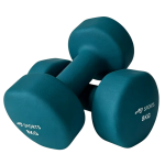 Vinyl dumbbell set 8kg van AJ-Sports in het groen