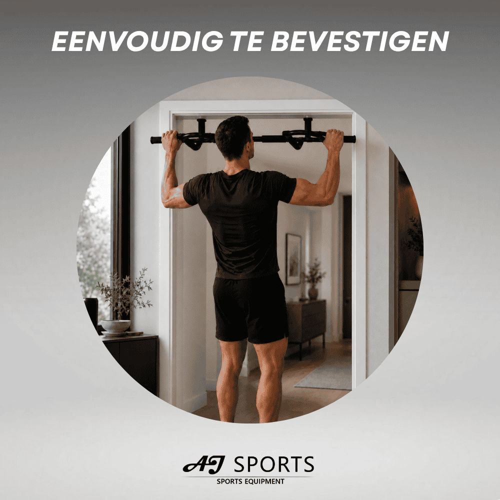 Eenvoudige bevestiging van de AJ-Sports pull up bar