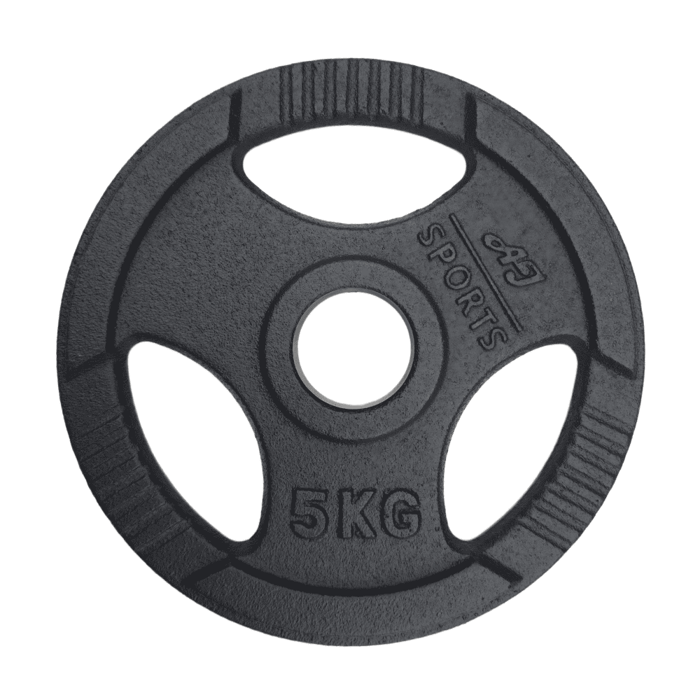 Olympische Halterschijven Gietijzer Tri-Grip (Per stuk) AJ-Sports - Afbeelding 6