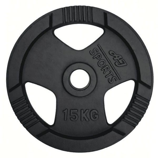 Olympische Halterschijven Gietijzer Tri-Grip (Per stuk) AJ-Sports - Afbeelding 4