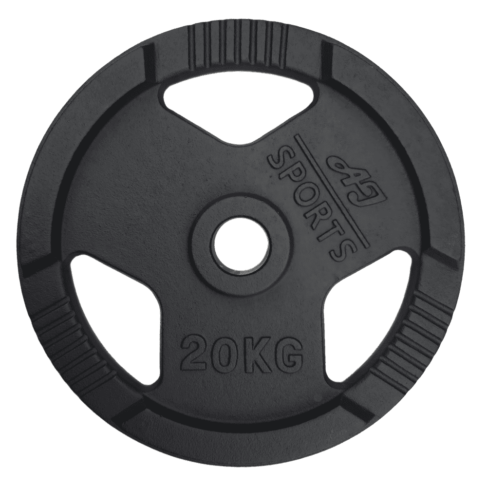 Olympische Halterschijven Gietijzer Tri-Grip (Per stuk) AJ-Sports - Afbeelding 3
