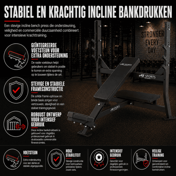 Incline Bankdrukbank - Afbeelding 2