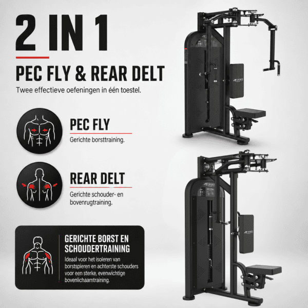 Pec Fly & Rear Delt Machine - Afbeelding 2