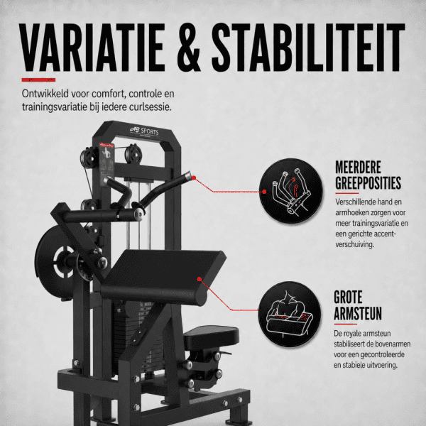 Bicep Curl & Tricep Extension Machine - Afbeelding 2