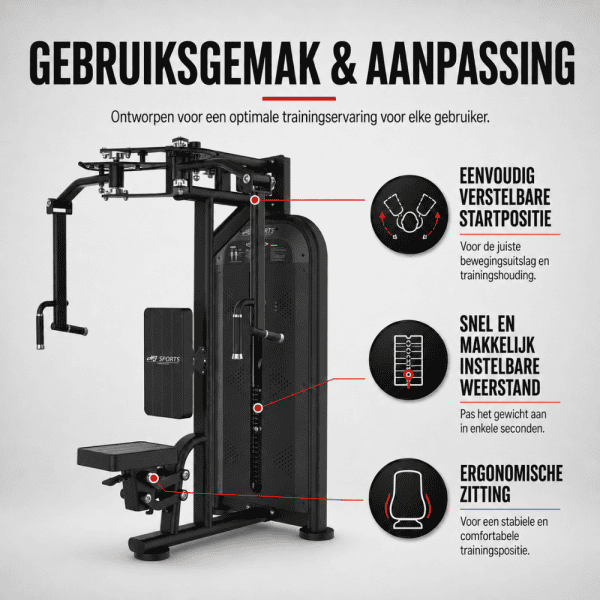 Pec Fly & Rear Delt Machine - Afbeelding 3