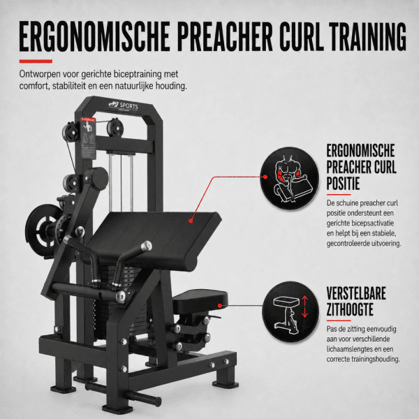 Bicep Curl & Tricep Extension Machine - Afbeelding 3