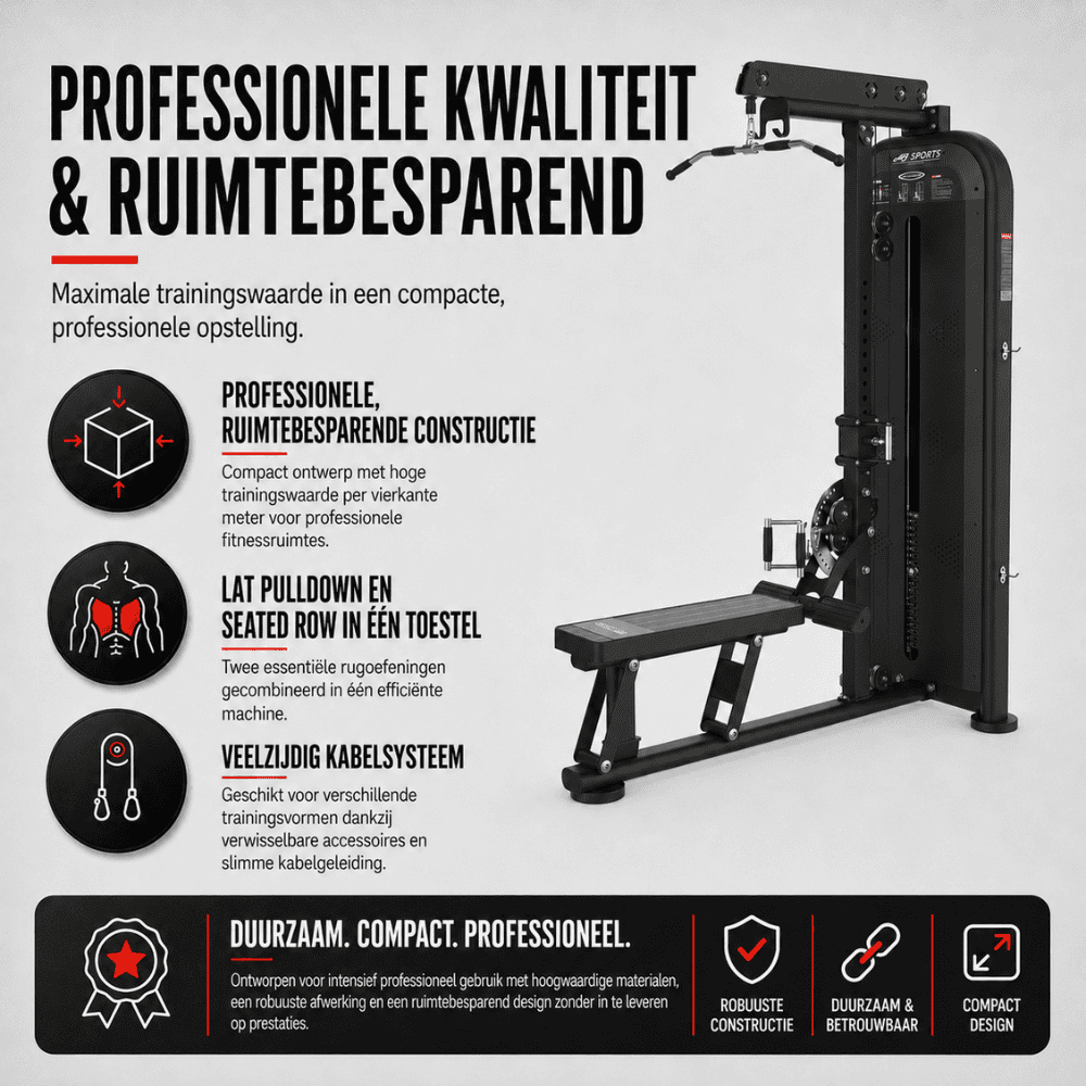 Lat Pulldown & Seated Row Machine - Afbeelding 4