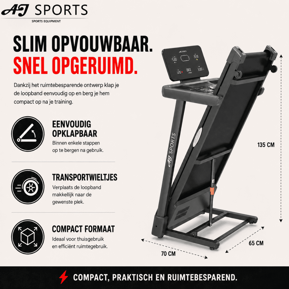 Loopband met Helling AJ-7008 | 16 km/u & 15% Incline - Afbeelding 5