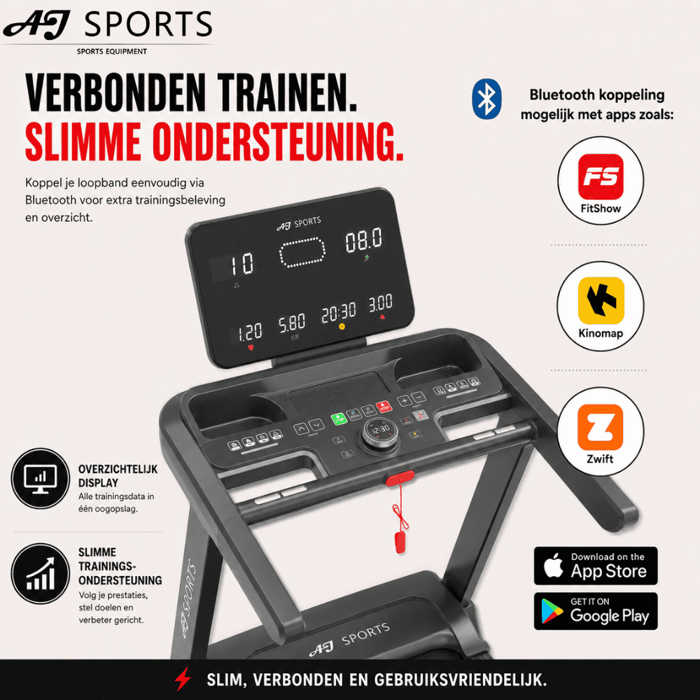Loopband met Helling AJ-7008 | 16 km/u & 15% Incline - Afbeelding 6