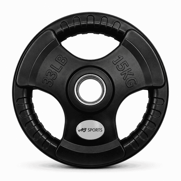 Olympische Halterschijven Rubber Tri-Grip (Per stuk) - Afbeelding 4