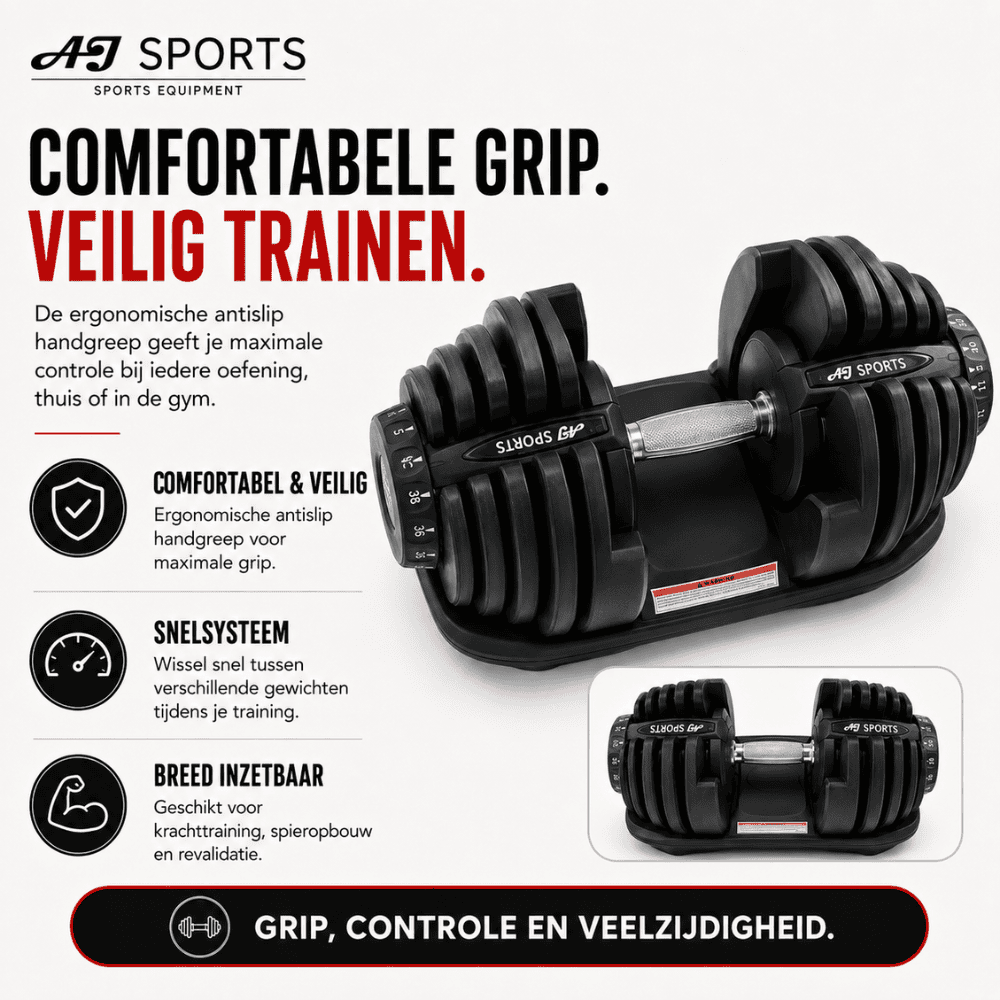 Verstelbare Dumbbell 40kg (Per stuk) - Afbeelding 3