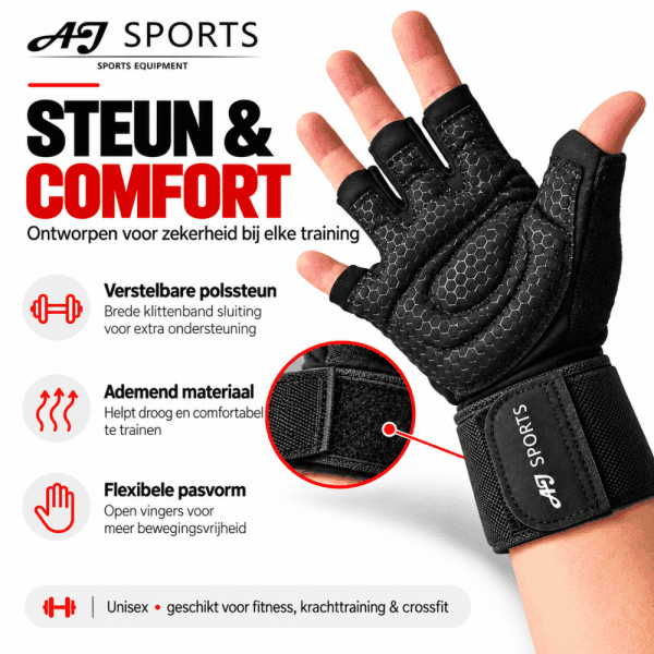 Fitness Handschoenen met Polssteun - Afbeelding 3